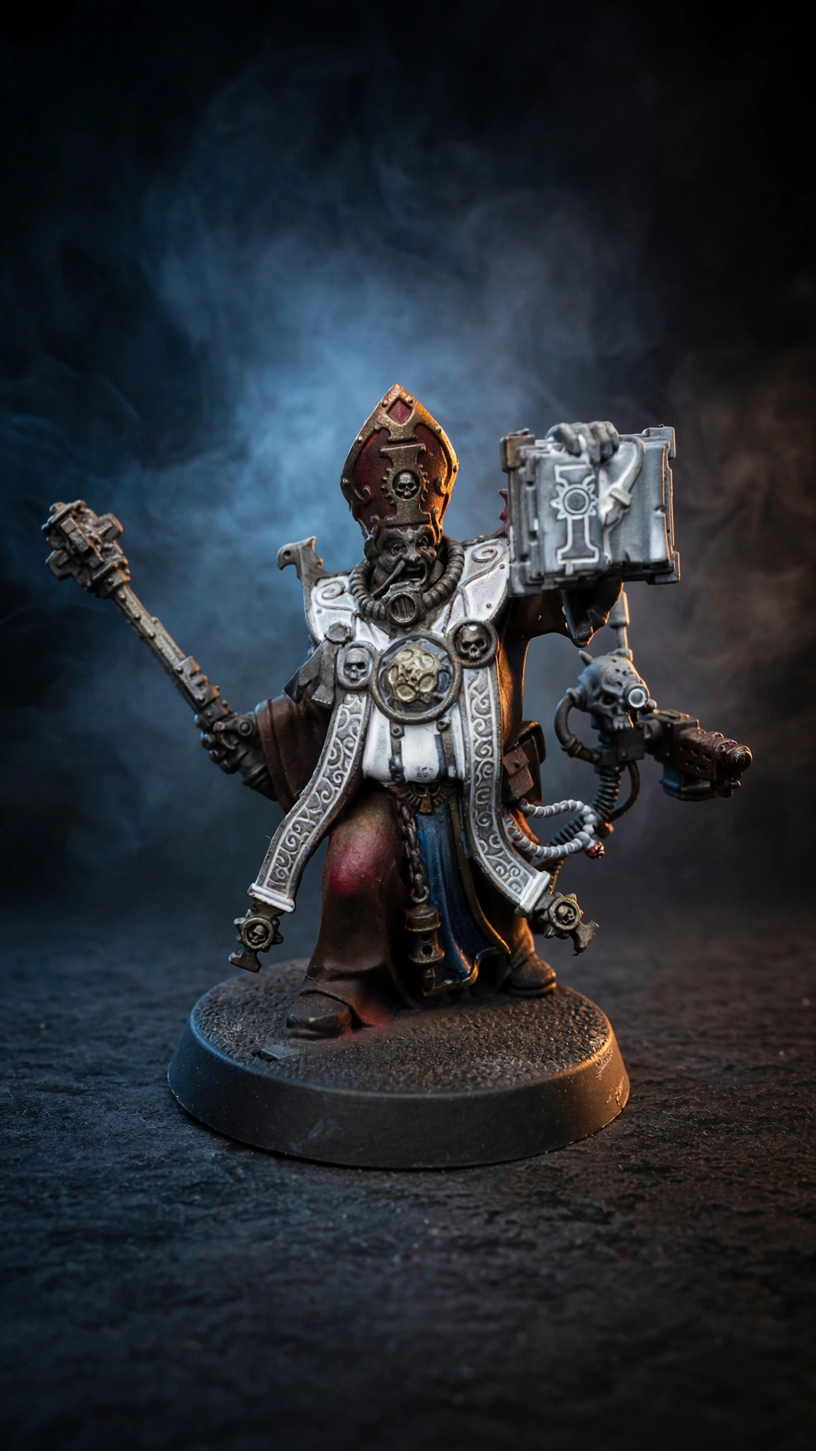 Hand-painted Ministorum Priest miniature, front view